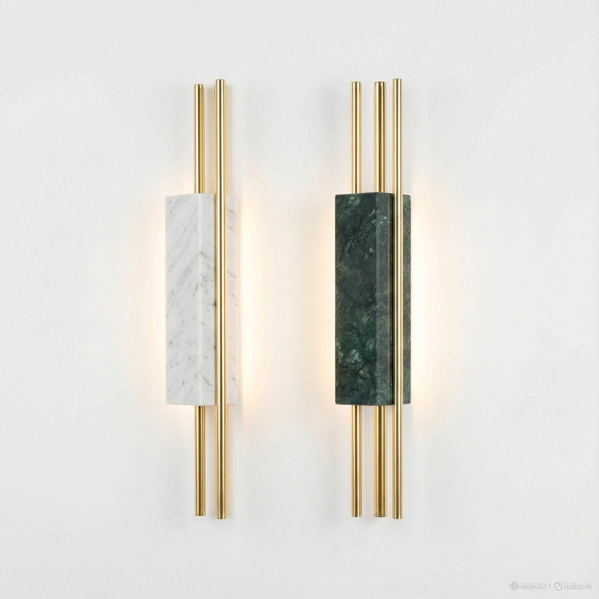 Luxury Green & White Marble LED Wall Lamp