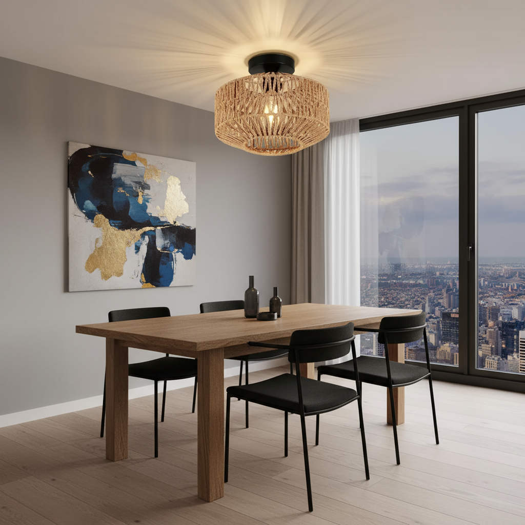 Natural Bamboo Ceiling Chandelier