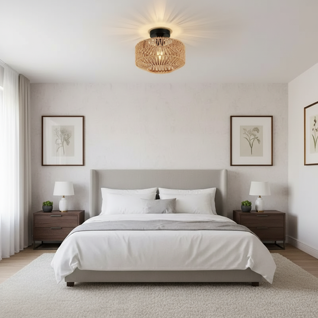 Natural Bamboo Ceiling Chandelier