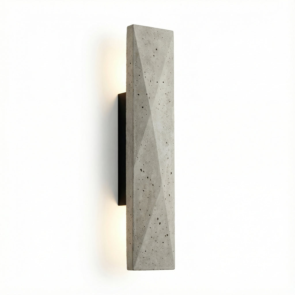 Indoor Japanese-Style Yellow Travertine LED Wall Lamp