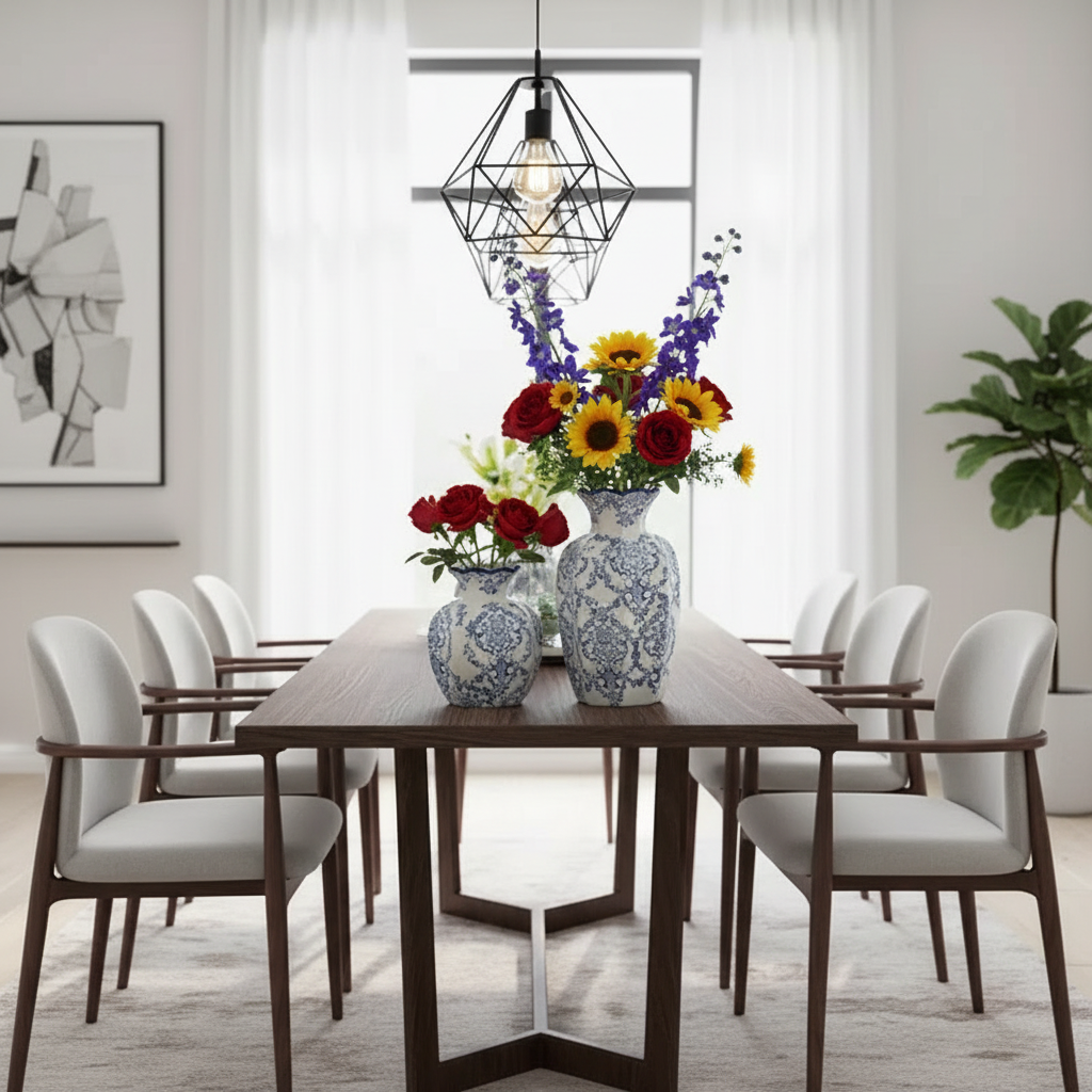 Hand-Painted Porcelain Vase