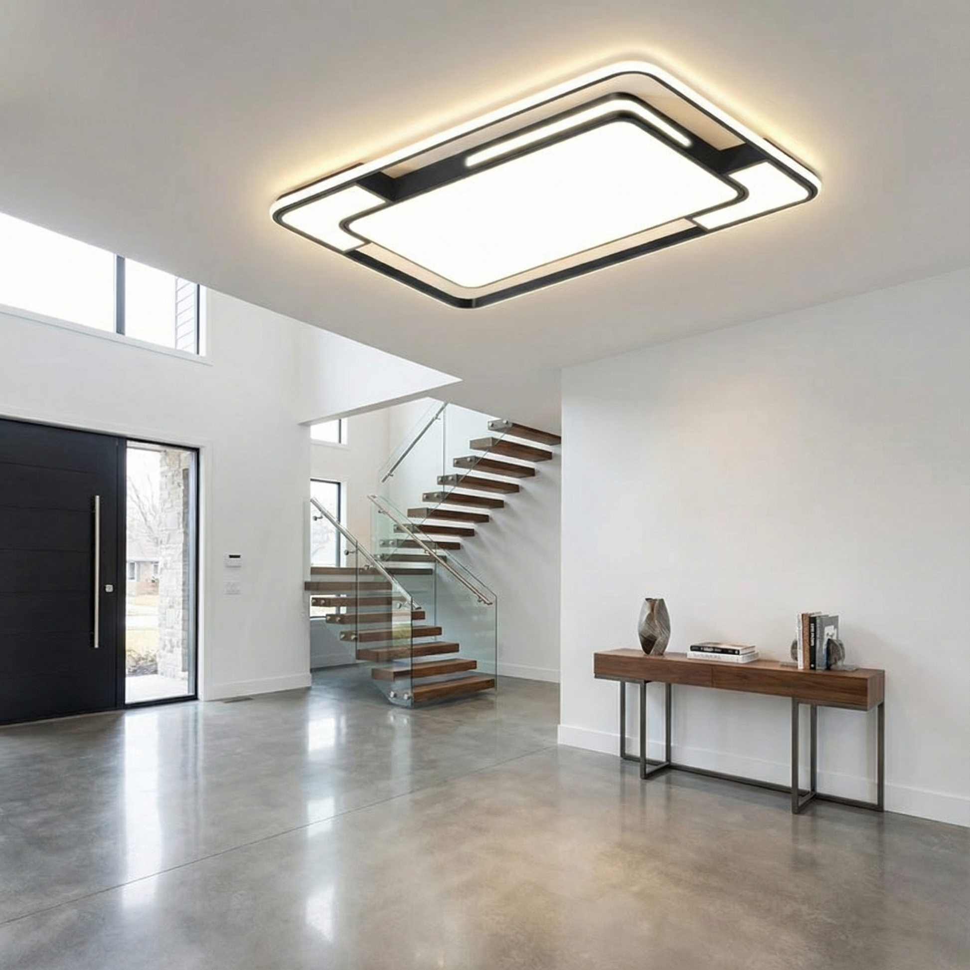 Modern Square Remote-Control LED Ceiling Lamp