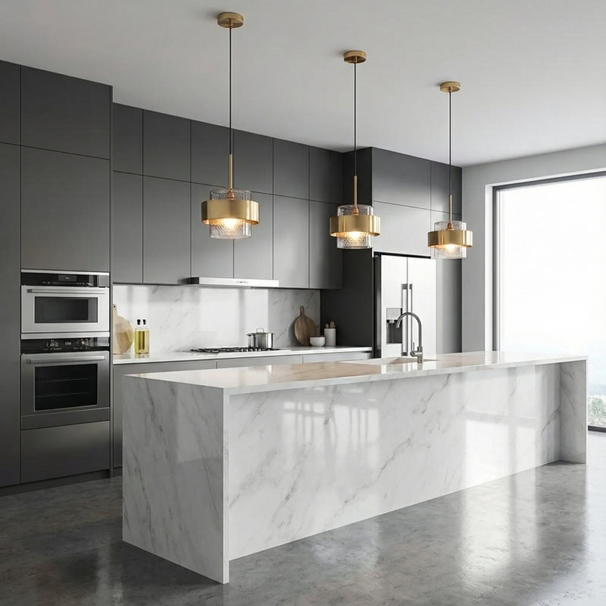 Modern Glass Chandelier — Stylish Pendant Light for Bedroom, Dining, Kitchen & Bar