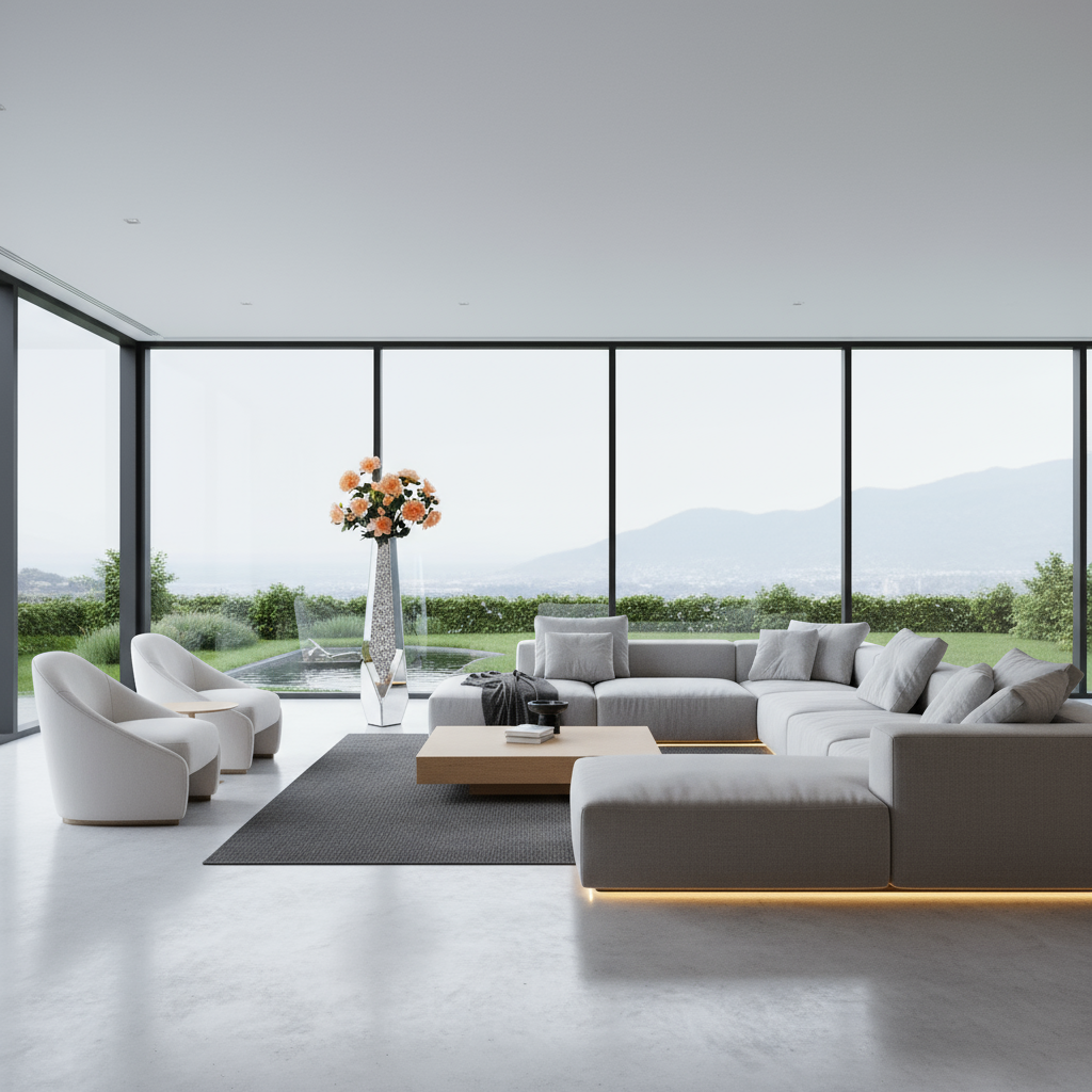 Large Crushed Diamond Glass Vase