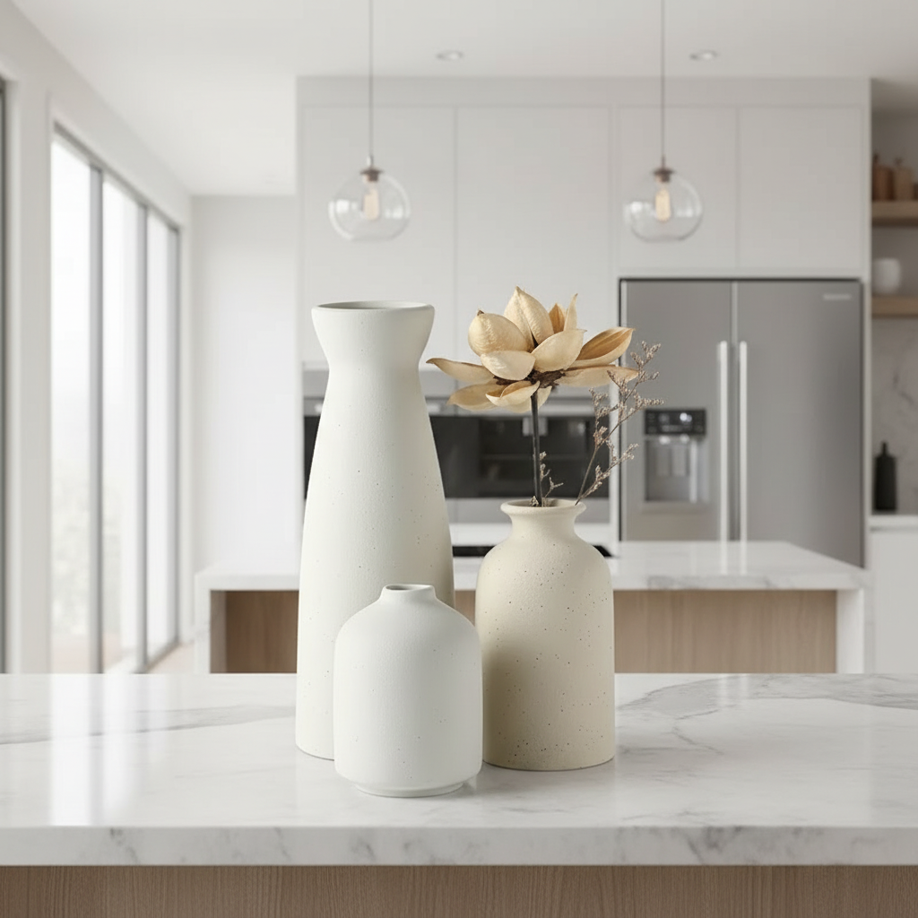 Set of 3 Rustic Ceramic Vase