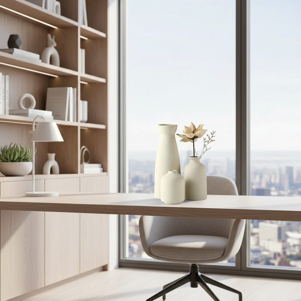 Set of 3 Rustic Ceramic Vase