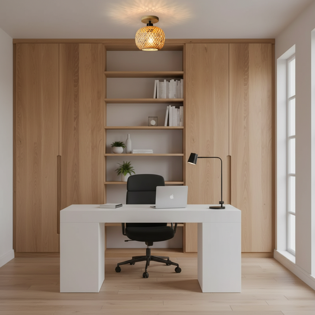 Retro Led Bamboo Ceiling Lamp