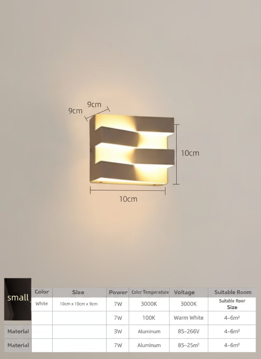 Modern Square LED Wall Lamp – Stylish
