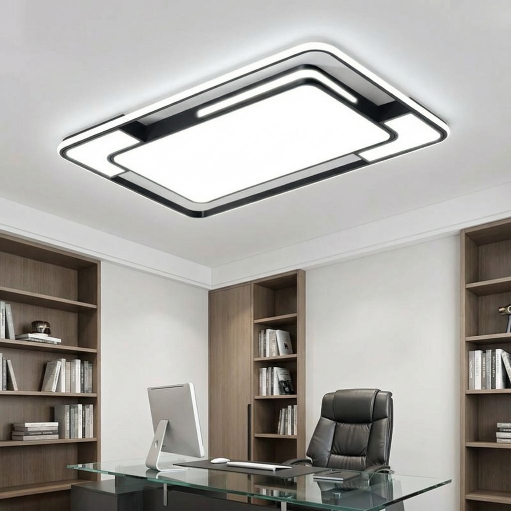 Modern Square Remote-Control LED Ceiling Lamp