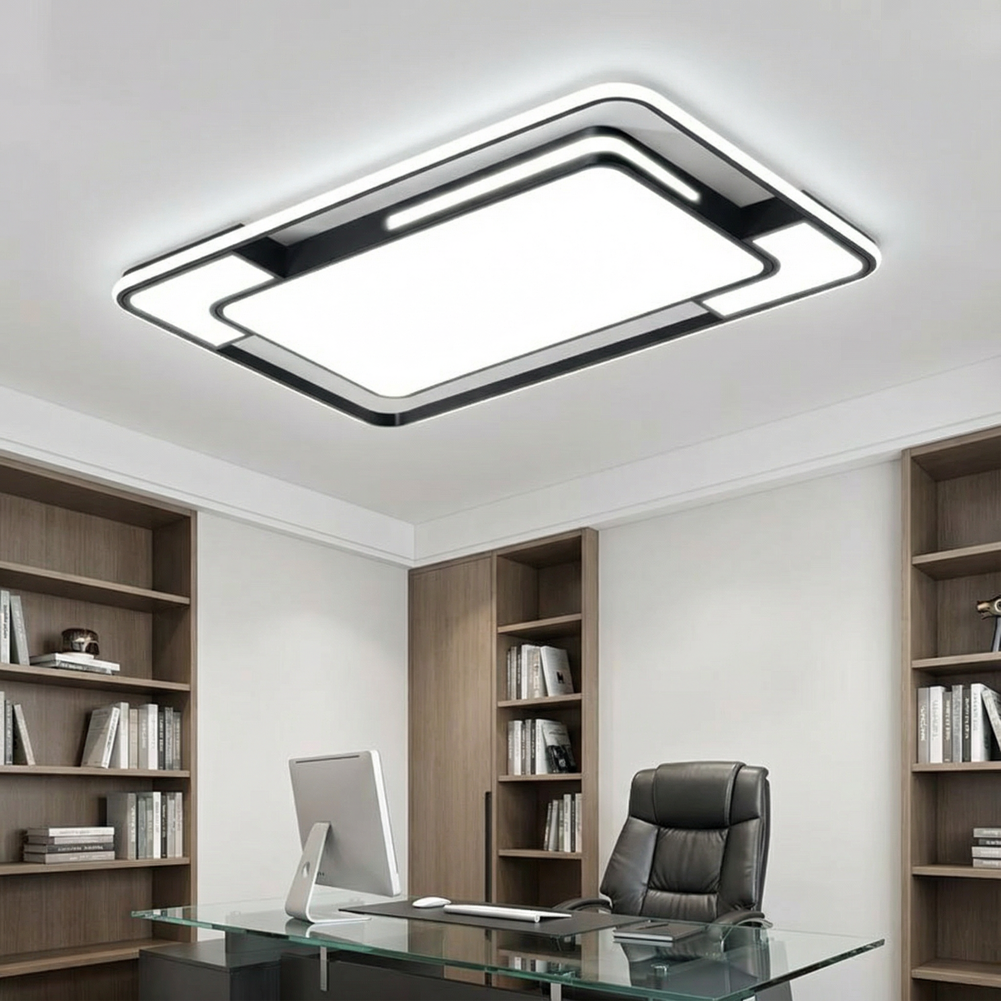 Modern Square Remote-Control LED Ceiling Lamp