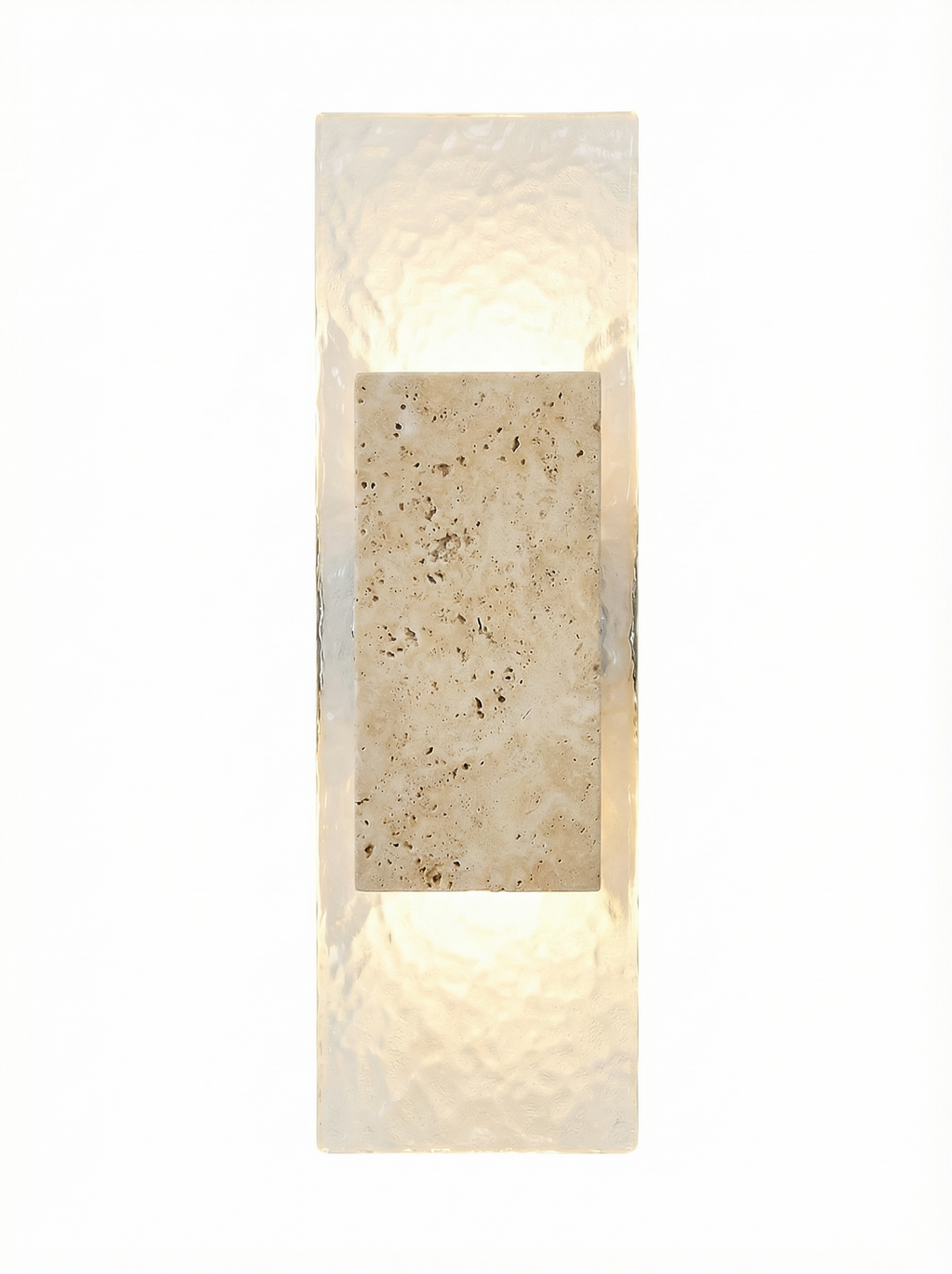 Modern Stone & Glass LED Wall Lamp - Outdoor Strip Accent Light