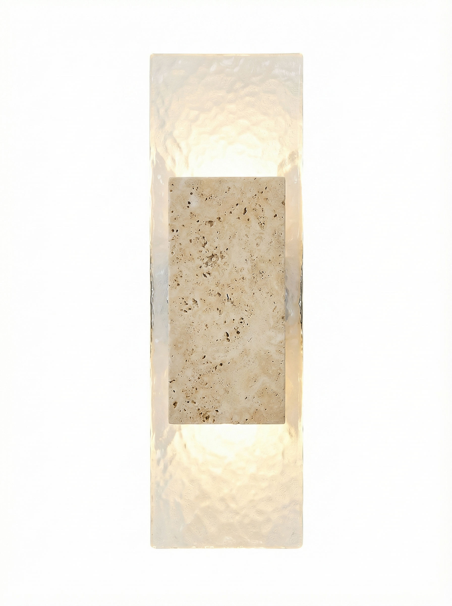 Modern Stone & Glass LED Wall Lamp - Outdoor Strip Accent Light