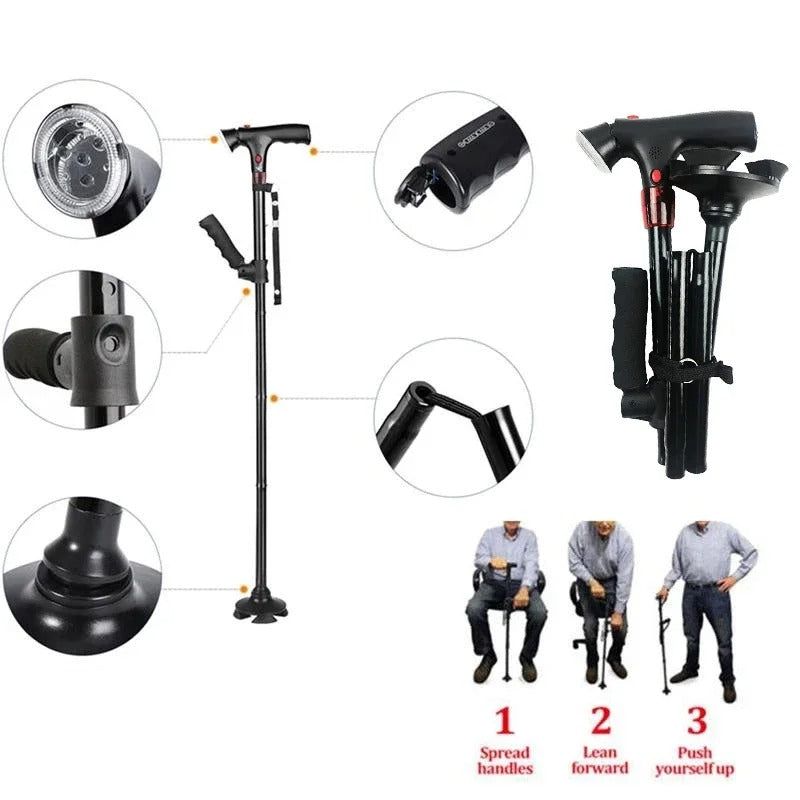 Collapsible Telescopic Folding Cane