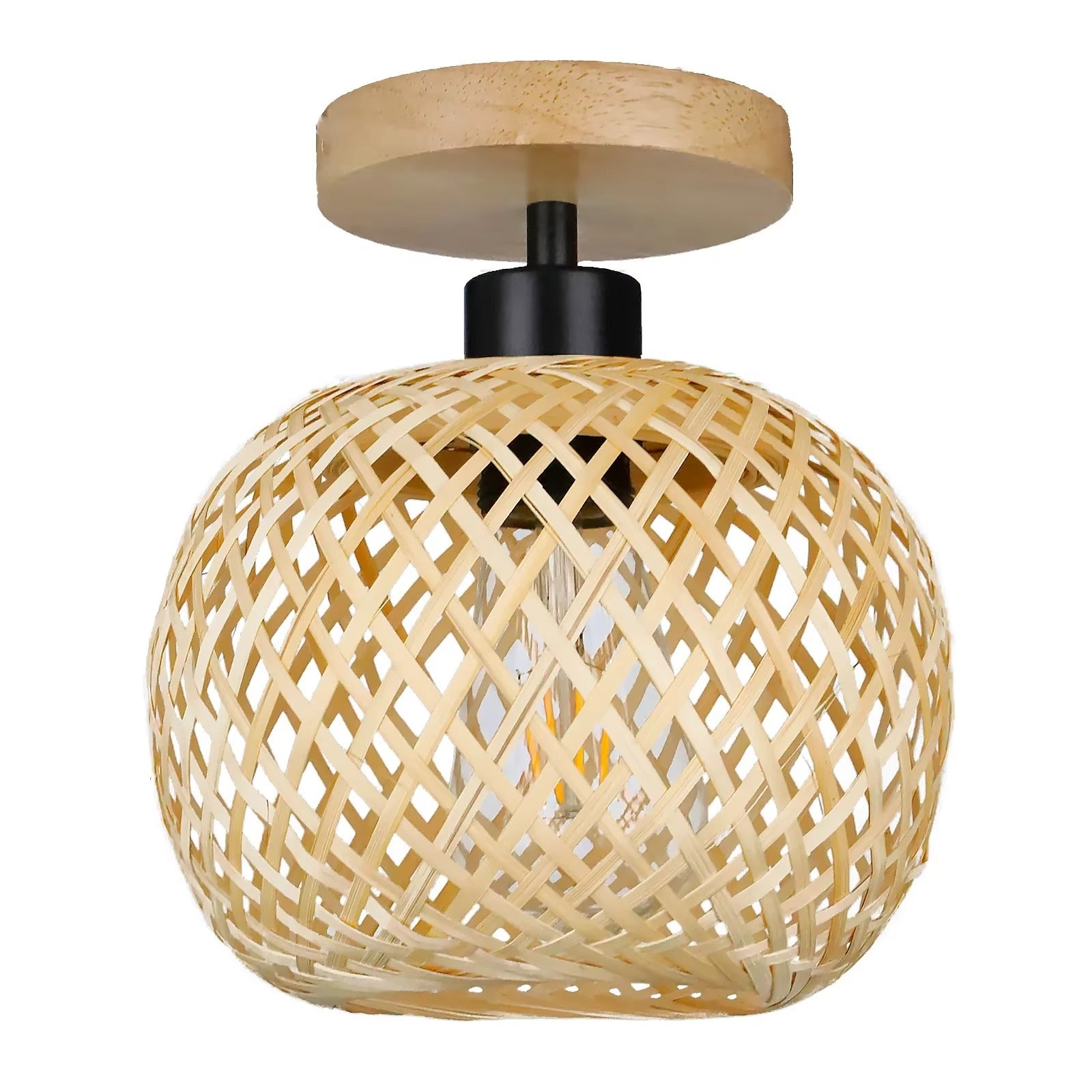 Retro Led Bamboo Ceiling Lamp