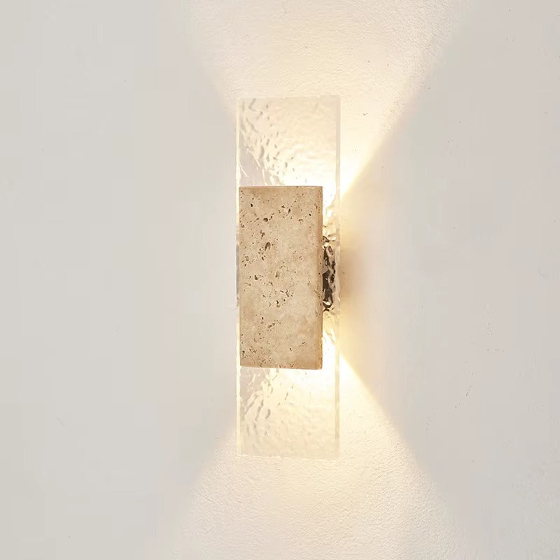 Modern Stone & Glass LED Wall Lamp — Interior Strip Accent Light