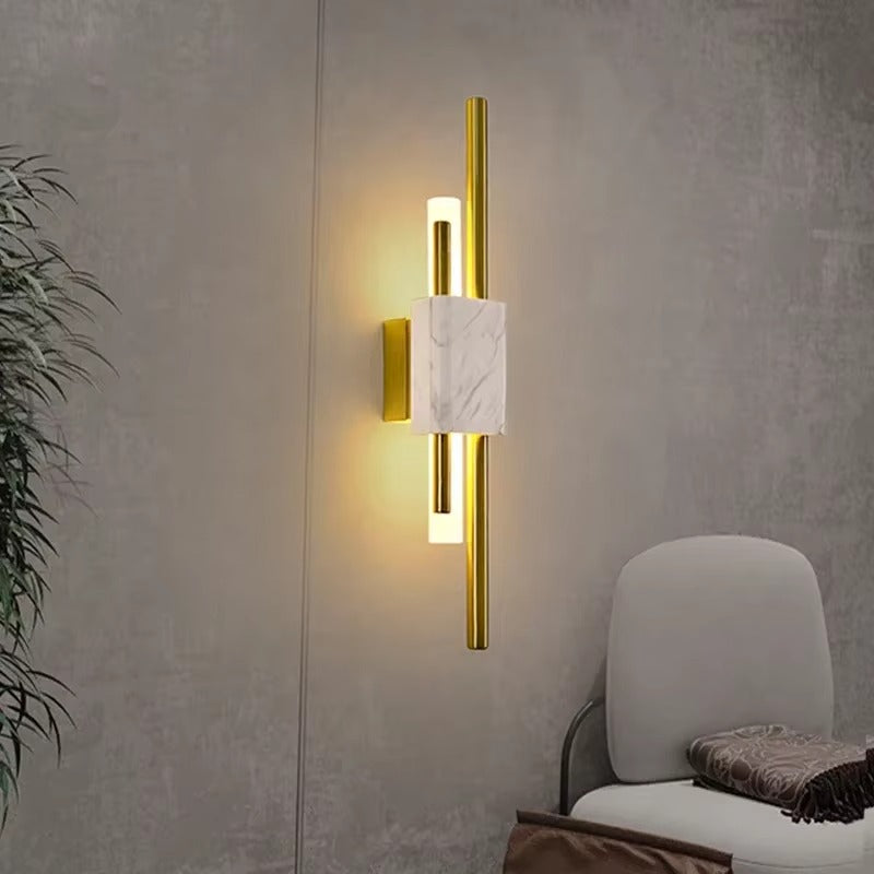 Luxury Green & White Marble LED Wall Lamp