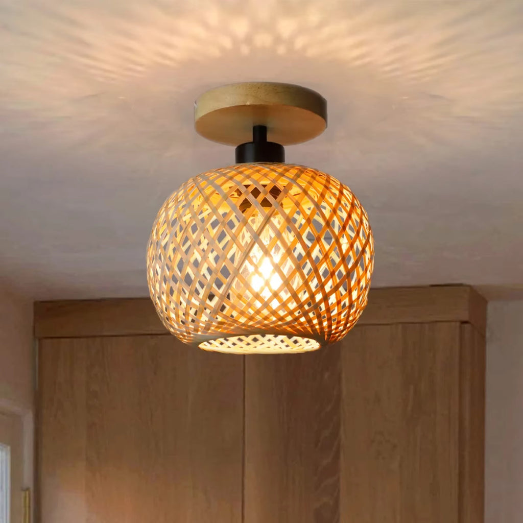 Retro Led Bamboo Ceiling Lamp