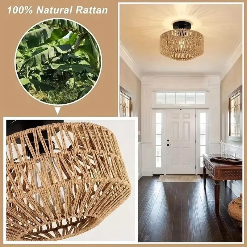 Natural Bamboo Ceiling Chandelier