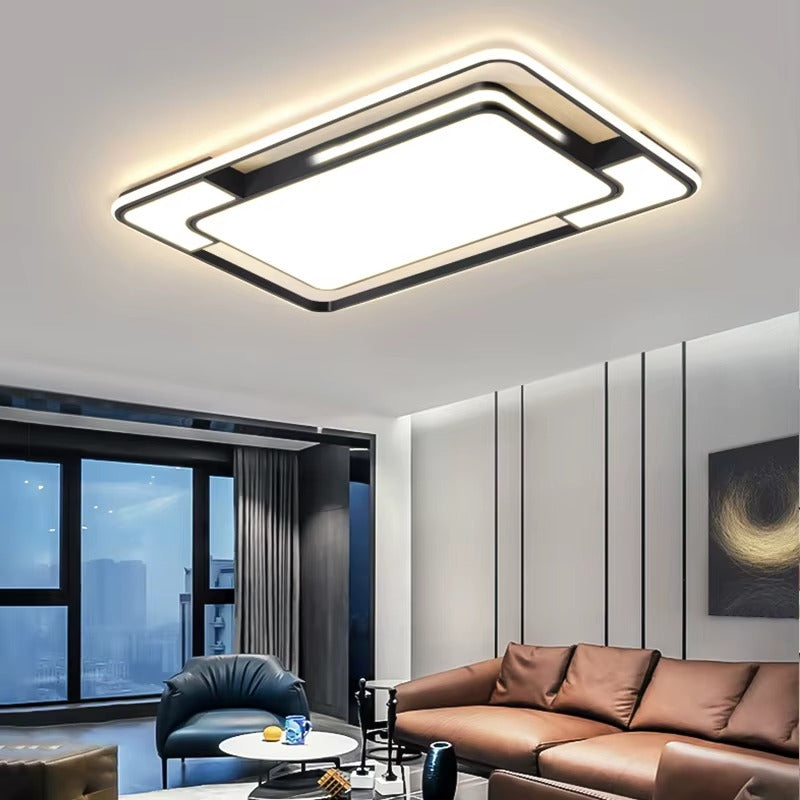 Modern Square Remote-Control LED Ceiling Lamp