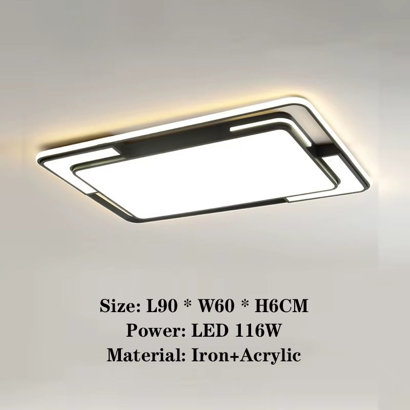 Modern Square Remote-Control LED Ceiling Lamp
